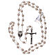 Imitation pearl rosary white glass beads 3 mm s4