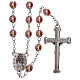 Rosary with pink pearl beads 3 mm s2