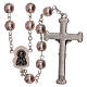 Rosary with pink fake pearl beads 5 mm s2