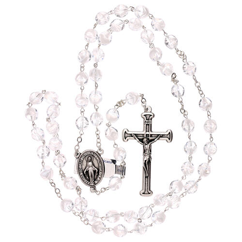 Rosary in glass with opaque beads 4 mm 4