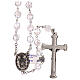 Rosary in glass with opaque beads 4 mm s2