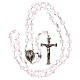 Rosary in glass with opaque beads 4 mm s4