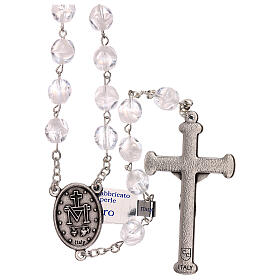 Rosary transparent matte glass beads 4 mm