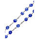 Rosary in blue glass with opaque beads 4 mm s3
