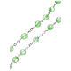 Rosary in green glass with opaque beads 4 mm s3