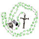 Rosary in green glass with opaque beads 4 mm s4