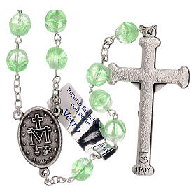 Rosario verde chiaro vetro opaco grani 4 mm