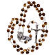 Rosary in olive green glass with opaque beads 4 mm s4