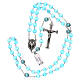 Rosary polished light blue glass 5 mm s4