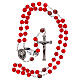 Red glass rosary beads 5 mm s4