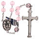 Rosary polished pink glass 5 mm s2