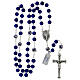 Blue glass rosary beads 5 mm s4