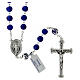 Rosary polished blue glass 5 mm s1