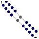 Rosary polished blue glass 5 mm s3