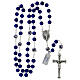 Rosary polished blue glass 5 mm s4