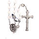 Rosary polished white glass 5 mm s2