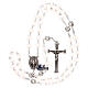 Rosary polished white glass 5 mm s4