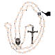 Rosary polished white glass 4 mm s4