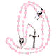 Rosario lucido vetro rosa 4 mm s4
