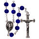 Shiny blue glass rosary beads 4 mm s1