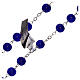 Rosary polished blue glass 4 mm s3