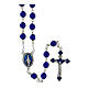 Rosary with round polished blue glass beads 7 mm s1
