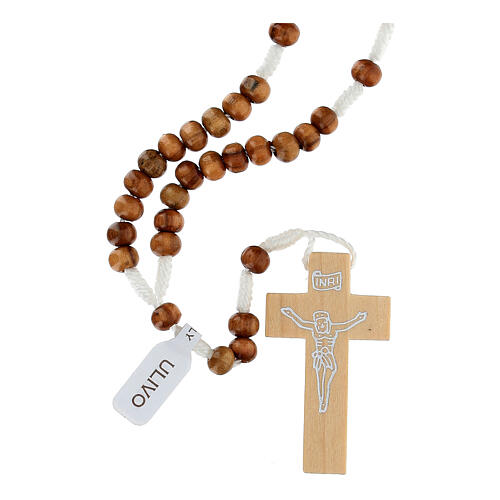 Rosary 20 decades in Olive wood 5 mm 1