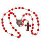 Precious Blood rosary in red crystal 6mm s1