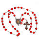Precious Blood rosary in red crystal 6mm s2