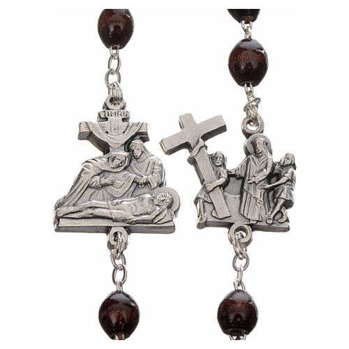 Rosary beads, stations of the cross in rosewood 3