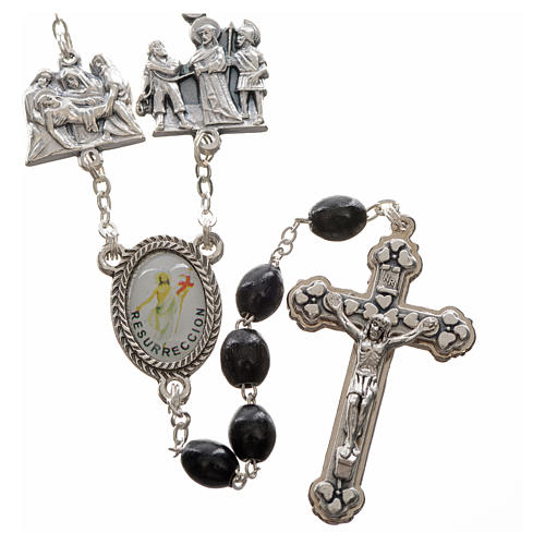 Rosary beads, stations of the cross, black 1