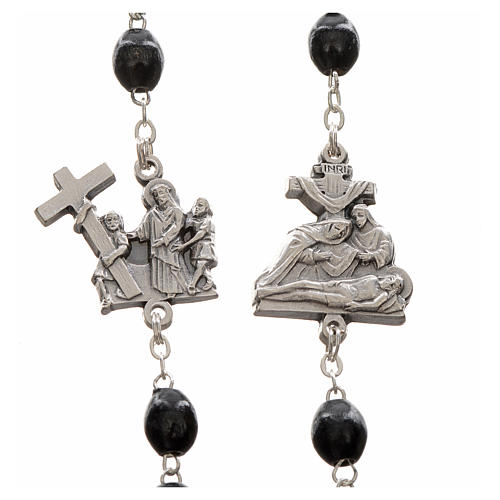 Rosary beads, stations of the cross, black 3