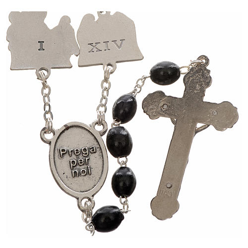 Rosary beads, stations of the cross, black 2