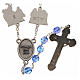 Rosary beads, stations of the cross, light blue crystal s2