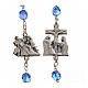 Rosary beads, stations of the cross, light blue crystal s3