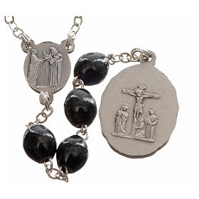 Rosary dedicated to Our Lady of Sorrows, black