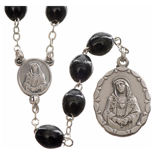 Rosary dedicated to Our Lady of Sorrows, black 1
