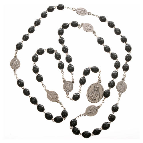 Rosary dedicated to Our Lady of Sorrows, black 4