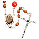Mary Untier of Knots rosary, natural wood s5