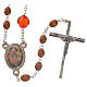 Mary Untier of Knots rosary, natural wood s7
