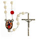 Mary Untier of Knots rosary, white s1