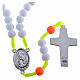 Rosary beads in white fimo, Pope Francis s2