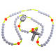 Rosary beads in white fimo, Pope Francis s3