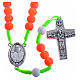 Rosary beads in orange fimo, Pope Francis s1