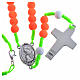 Rosary beads in orange fimo, Pope Francis s2