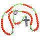 Rosary beads in orange fimo, Pope Francis s3