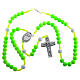 Rosary beads in green fimo, Pope Francis s3