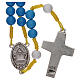 Rosenkranz aus blauem Fimo Papst Franziskus s2