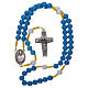 Rosenkranz aus blauem Fimo Papst Franziskus s4