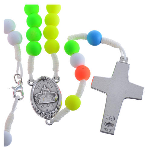 Rosary beads in multicoloured fimo, Pope Francis 2